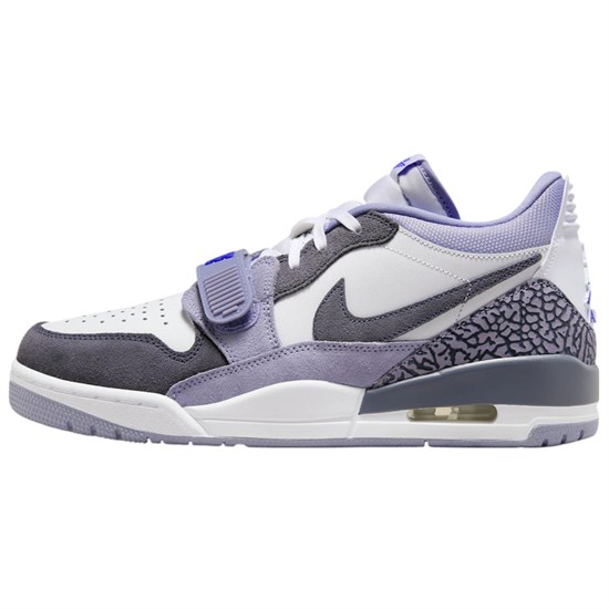 Jordan Legacy 312 Anti Slip Wear Resistant Low Top Vintage Basketball Shoes Men's White Black Purple CD7069-108 - фото 620049