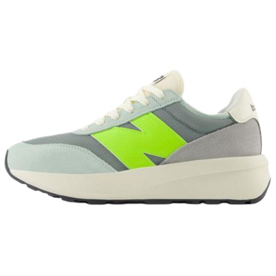 New Balance 370 Anti Slip Wear Resistant Low Top Running Shoes Women's Gray Green GS370DA - фото 620342