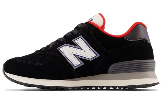 New Balance 574 Black White Varsity Red Women's WL574WG2 - фото 620421