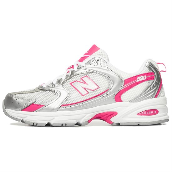 New Balance NB 530 Anti Slip Wear Resistant Low Top Running Shoes Women's Silver Pink U530RSB - фото 620702