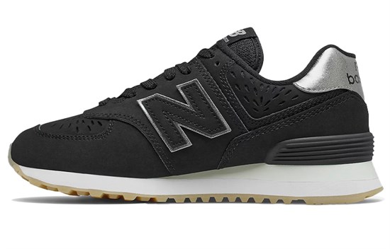 New Balance 574 Black Dark Silver Metallic Women's WL574SCP - фото 621832