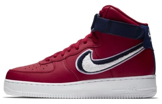 Nike Air Force 1 High 3D Chenille Swoosh Red White Blue 806403-603 - фото 622431