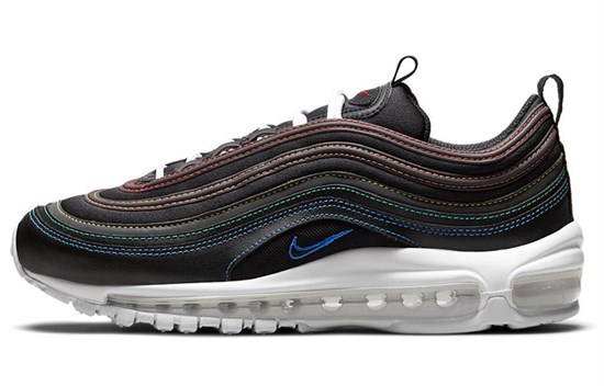 Nike Air Max 97 Black Rainbow Stitching (Men's) DJ5999-001 - фото 623519