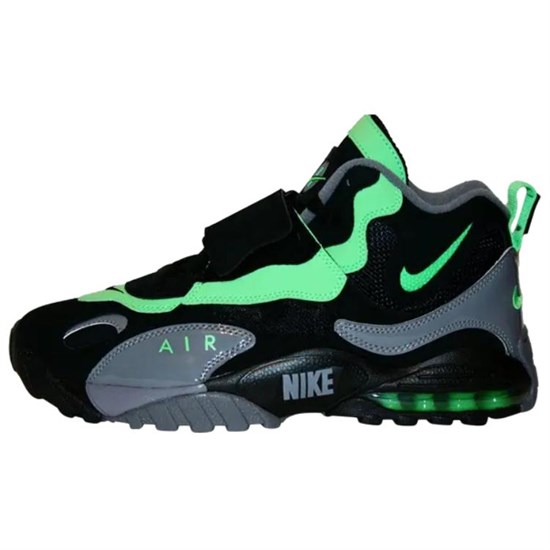 Nike Air Max Speed Turf Anti Slip Wear Resistant High Top Basketball Shoes Men's Black Green 525225-030 - фото 623973
