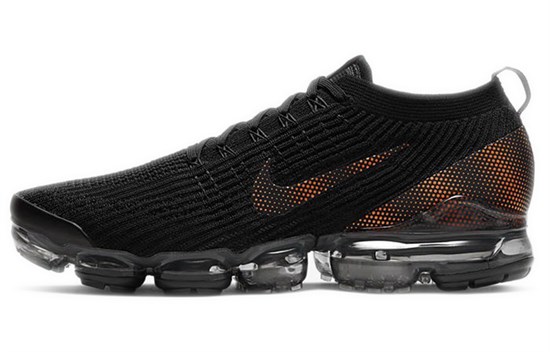 Nike Air VaporMax Flyknit 3 Black Total Orange Dark Smoke Grey CU1926-001 - фото 624201