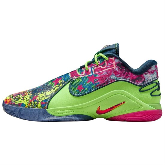 Nike LeBron 22 Anti Slip Wear Resistant Low Top Basketball Shoes Men's Blue Green HV8451-400 - фото 626771