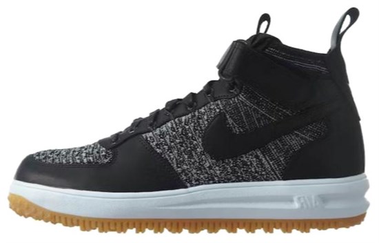 Nike Lunar Force 1 Flyknit Workboot Black/White Wolf Grey 855984-001 - фото 626960