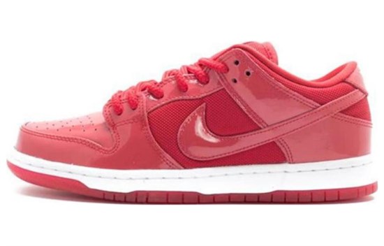 Nike SB Dunk Low Red Patent Leather 304292-616 - фото 628109