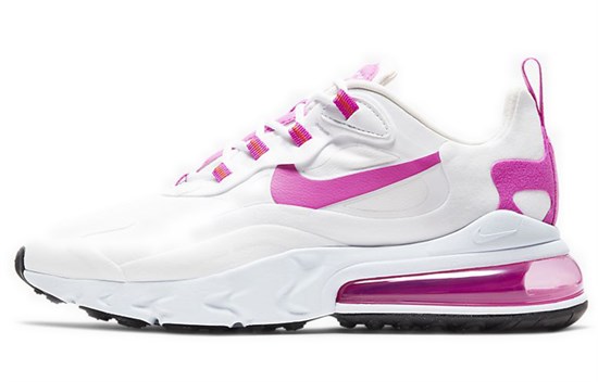 Nike Air Max 270 React White Fire Pink Women's CJ0619-100 - фото 629599