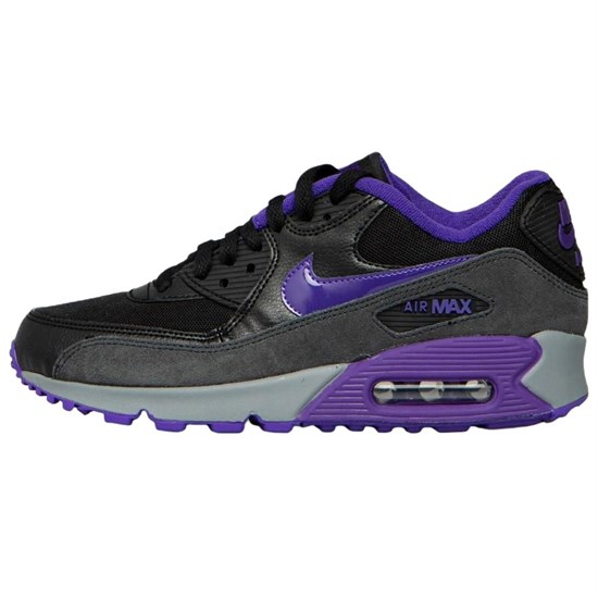 Nike Air Max 90 Anti Slip Wear Resistant Low Top Casual Running Shoes Women's Black Purple 616730-010 - фото 629652