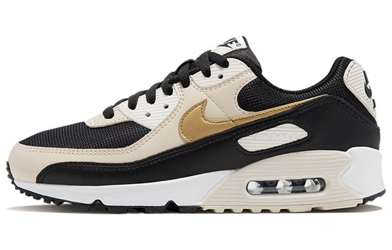 Nike Air Max 90 Black Metallic Gold Summit White Women's DB9578-001 - фото 629678