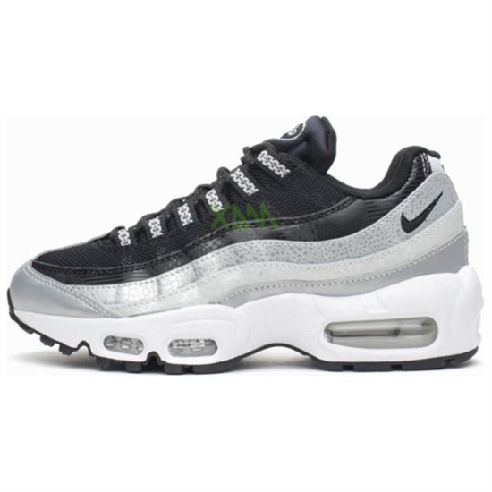 Nike Air Max 95 Cushioning, Wear Resistant Low Top Casual Shoes Women's Metal Platinum Silver 814914-001 - фото 629856