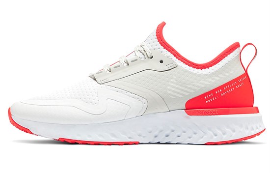 Nike Odyssey React 2 Shield White Laser Crimson Women's BQ1672-100 - фото 632156