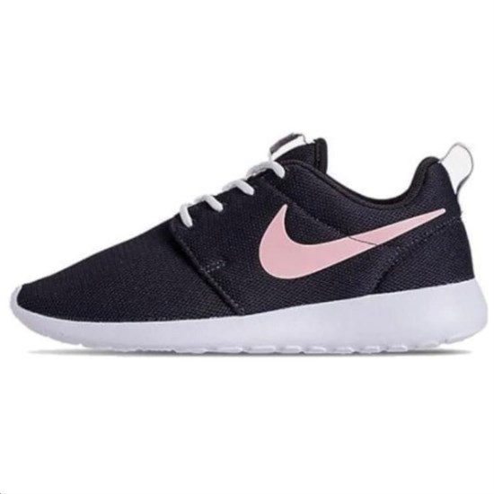 Nike Roshe One Cushioning, Wear Resistant Low Top Running Shoes Women's Black Pink 844994-008 - фото 632645
