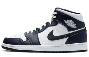 JORDAN 1 Mid White Metallic Gold Obsidian 554724-174