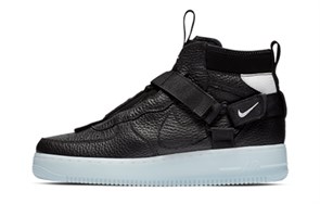 Nike Air Force 1 Mid Utility Black Half Blue AQ9758-001