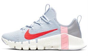 Nike Free Metcon 3 Football Grey Bright Crimson Women's CJ6314-006