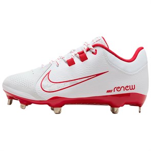 Nike Hyperdiamond 4 Anti Slip Wear Resistant Low Top Training Shoes Women's White Red FZ0922-102