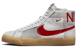 Nike Sb Zoom Blazer Mid Premium Deconstructed White University Red Gum Women's FD5113-100