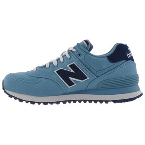 New Balance NB 574 Slip Resistant Breathable Low Top Running Shoes Women's White Blue WL574HRV