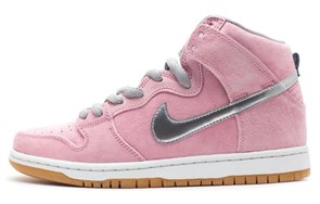 Nike Dunk SB Dunk SB High Non slip Lightweight High Top Skateboard Shoes Men's Pink 554673-610（S-BOX）