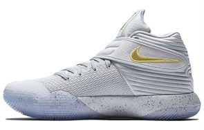 Nike Kyrie 2 'Battle Grey' Irving 2 Shock Absorbers With Slip Resistant Features Mid Top Basketball Shoes Men's Gray 819583-005