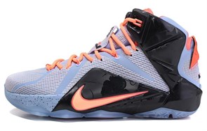 Nike Lebron 12 Easter Non slip Lightweight Mid Top Performance Basketball Shoes Men's Black Purple 707781-488