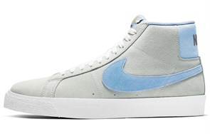 Nike Sb Blazer Mid Soft Grey Baby Blue 864349-008