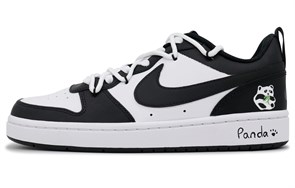 Nike Court Borough 2 Non slip Lightweight Low Top Skateboard Shoes GS Black White pz--6926445179808609133