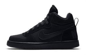 Nike Court Borough Mid 'Triple Black' GS 839977-001