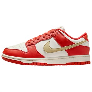 Nike Dunk Anti Slip Wear Resistant Low Top Skateboard Shoes Women's White Red DD1873-602