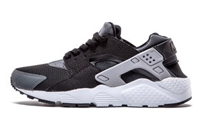 Nike Huarache Run 'Black Wolf Grey White' GS 654275-001