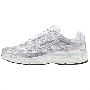 Nike P 6000 Anti Slip Wear Resistant Low Top Running Shoes Women's White Black Blue BV1021-106