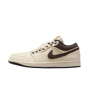 JORDAN 1 Low Premium Pale Ivory Off Noir Baroque Brown IB8058-110