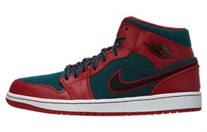 JORDAN 1 Mid Gym Red Black Dark Sea 633206-608