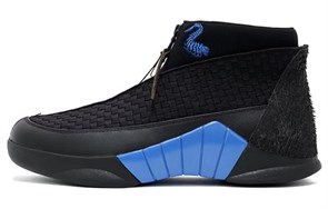 Jordan Air Jordan 15 Kubo Signed Matthew Mcconaughey Durable Breathable High Top Vintage Basketball Shoes Men's Black MNJDLS-000
