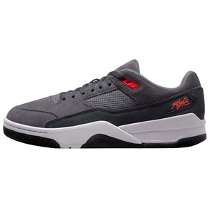 Jordan FLIGHT COURT Anti Slip Wear Resistant Low Top Vintage Basketball Shoes Men's Gray Black HF3255-003