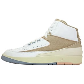 Giorgio Francis x Jordan Air Jordan 2 Anti Slip Wear Resistant Mid Top Basketball Shoes Women's White Brown DX4440-118