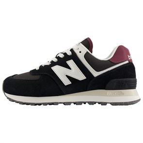 New Balance 574 Black White Burgundy Women's WL574WBE