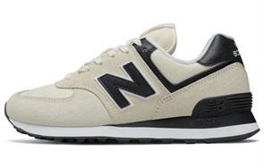 New Balance NB 574 Cushioning Low Top Running Shoes Women's Beige Black pz-622743668201462573