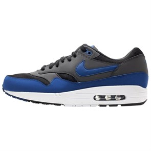 Nike Air Max 1 Anti Slip Wear Resistant Low Top Casual Running Shoes Men's Gray Blue 537383-041