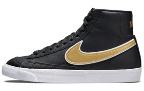 Nike Blazer Mid 77 Essential Black Metallic Gold Women's DH0070-001