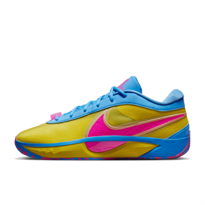 Nike Giannis Freak 6 Anti Slip Wear Resistant Low Top Basketball Shoes Men's Yellow Pink Blue HF1819-700
