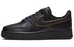 Nike Air Force 1 Low Black Gold Swoosh Women's AO2132-005