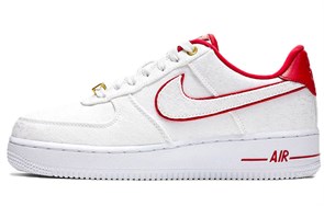 Nike Air Force 1 Low Lux White Red Women's 898889-101