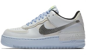 Nike Air Force 1 Low Shadow Pure Platinum Snakeskin Blue Women's CV3027-001