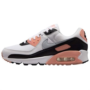 Nike Air Max 90 Anti Slip Wear Resistant Low Top Running Shoes Women's White Black Orange DH8010-109