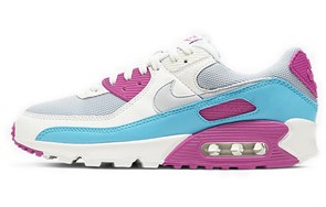 Nike Air Max 90 White Vivid Pink Light Blue Fury Women's CT1030-001