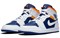 JORDAN 1 Mid Royal Blue Laser Orange 554724-131 - фото 486292