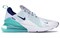 Nike Air Max 270 White Hyper Jade Deep Royal Blue CI2451-100 - фото 518619